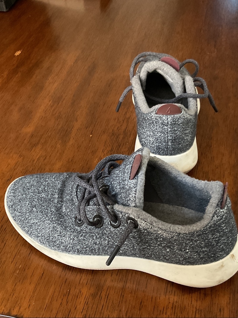 allbirds Men’s Gray Knit Sneakers with White Sole